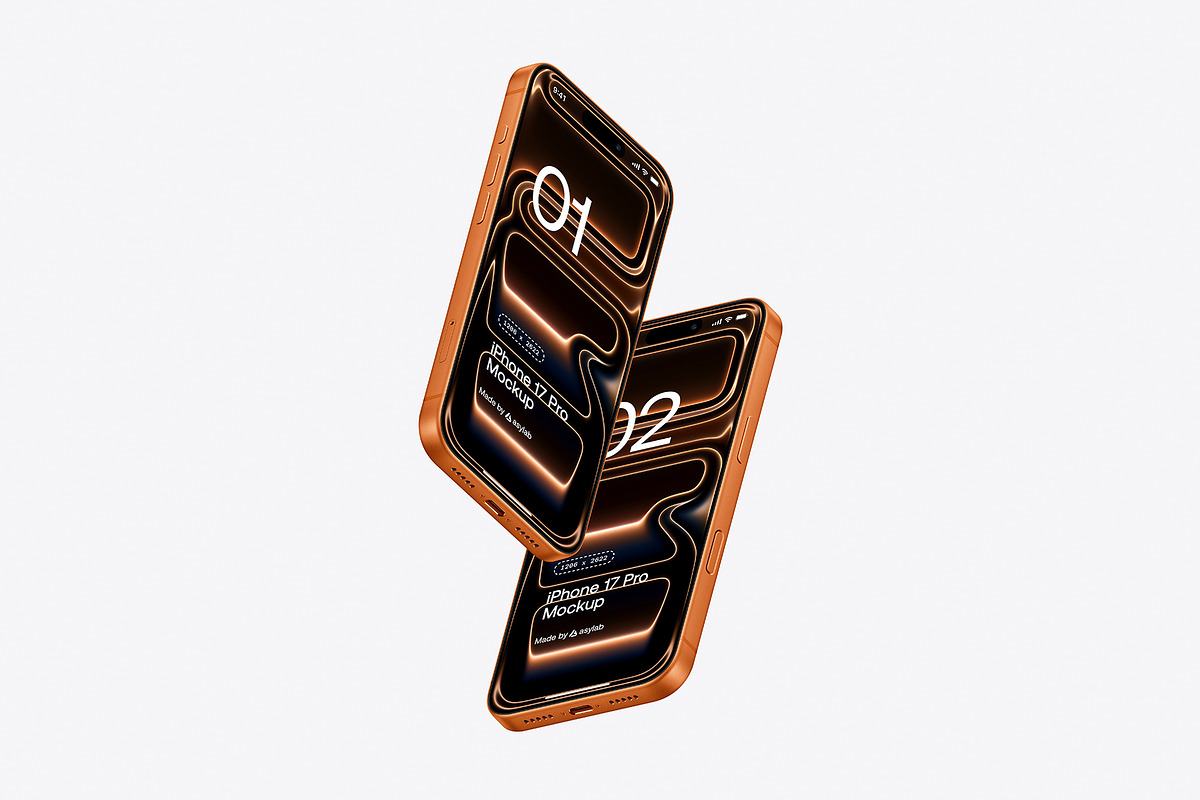 iPhone 17 Pro - 24 Mockups Scenes, an iPhone Mockup by Asylab (Photo 37 of 61)