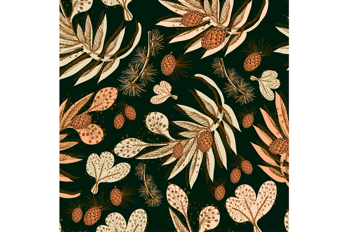 Forest plants Pattern, a Pattern Graphic by Polanika (Photo 4 of 4)