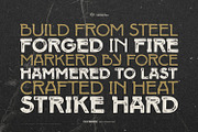 Iron Smith - Dirty Stamp Font, a Sans Serif Font by ikiiko (Thumbnail 3 of 7)
