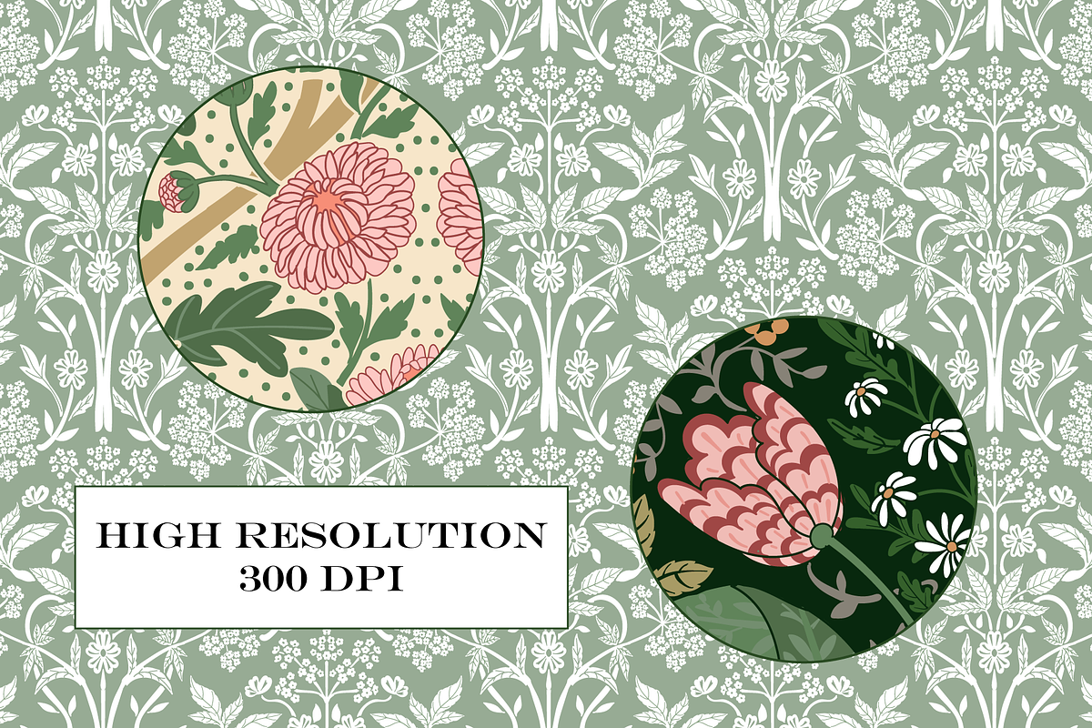 William Morris Patterns Floral, a Pattern Graphic by RachelStudio (Photo 6 of 10)