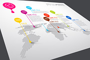 World Map Infographic with Droplets, a Presentation Template by Orson (Thumbnail 1 of 2)