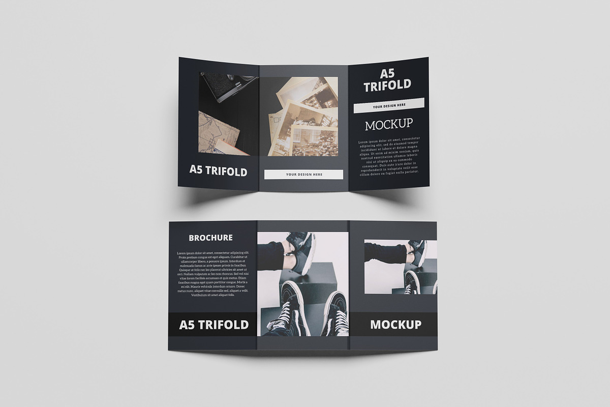 A5 Trifold Brochure Mockup, a Print Template by AKMAL STUDIO (Photo 8 of 10)