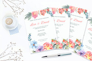 Floral Watercolor Wedding Invitation, an Invitation Template by Love Design (Thumbnail 6 of 7)