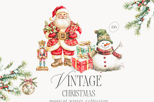Vintage Christmas Clipart Collection