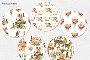 Watercolor Urban Jungle Decor, a Decorative Illustration by Belusuab (Thumbnail 9 of 10)