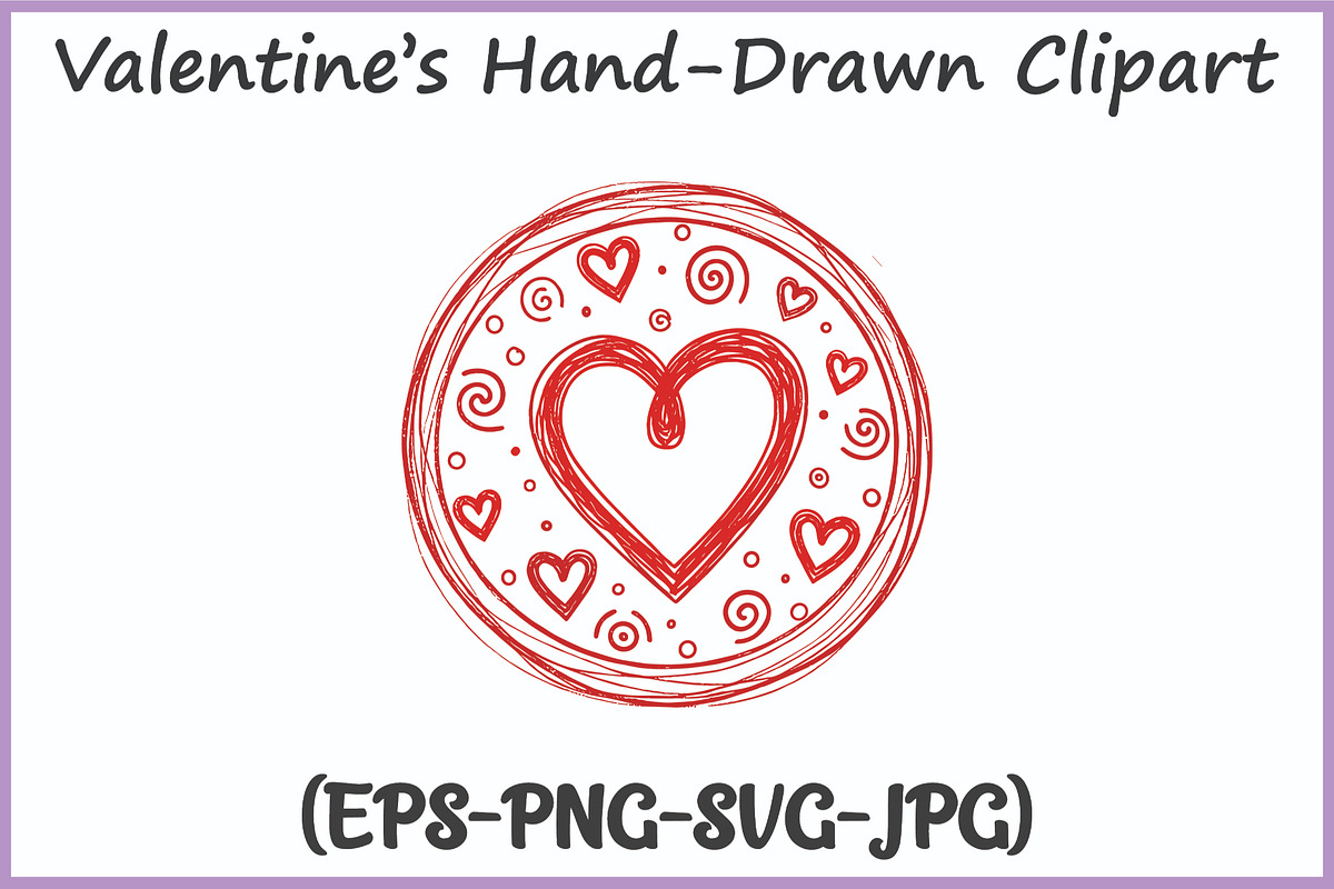 Valentines Doodle Clipart SVG Bundle, a Seasonal Illustration by Gfx Expert Team (Photo 8 of 15)