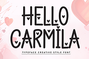 Hello Carmila | Script Font, a Script Font by Scratchones (Thumbnail 1 of 9)