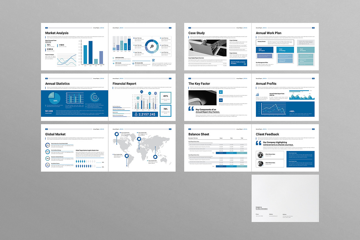 Annual Report Template Landscape, a Brochure Template by DesignCrest (Photo 13 of 13)