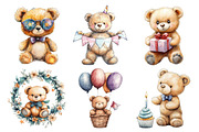 Birthday Teddy Bear Bundle, an Illustration by Daily.Designs (Thumbnail 4 of 5)