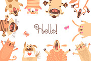 Card Kit with Cute Animals, a Card Template by Baksiabat (Thumbnail 2 of 5)