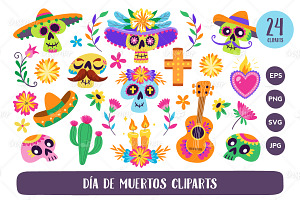 Da De Los Muertos Cliparts