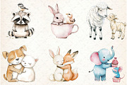 Watercolor Quirky Friendship Clipart, an Illustration by Watercolor design (Thumbnail 3 of 4)