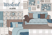 Weekend Scene, a Decorative Illustration by GlamArtZhanna (Thumbnail 3 of 3)