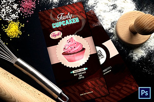Bakery Cafe Menu .Tri Fold Brochure