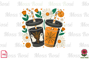 Halloween Drinks Ghost PNG, a Graphic by Moss Rose