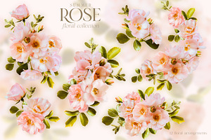 Summer Wild Rose Pink Florals