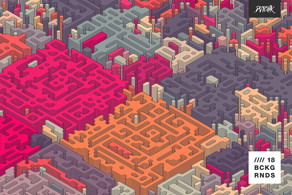 Isometric Vector | Rounded Shapes, a Background Graphic by dvtchk (Photo 5 of 12)