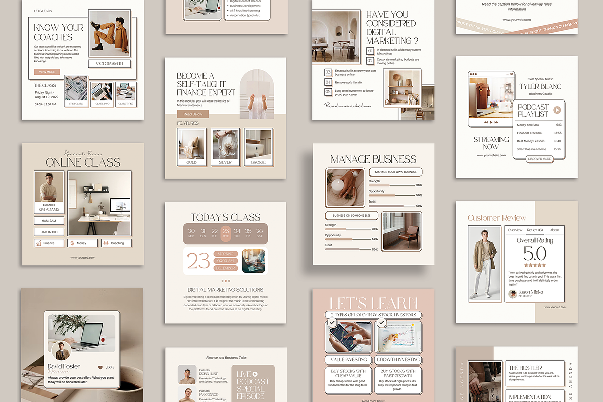 Instagram Financial Kit Influencer, a Social Media Template by Analogi Studio (Photo 2 of 15)