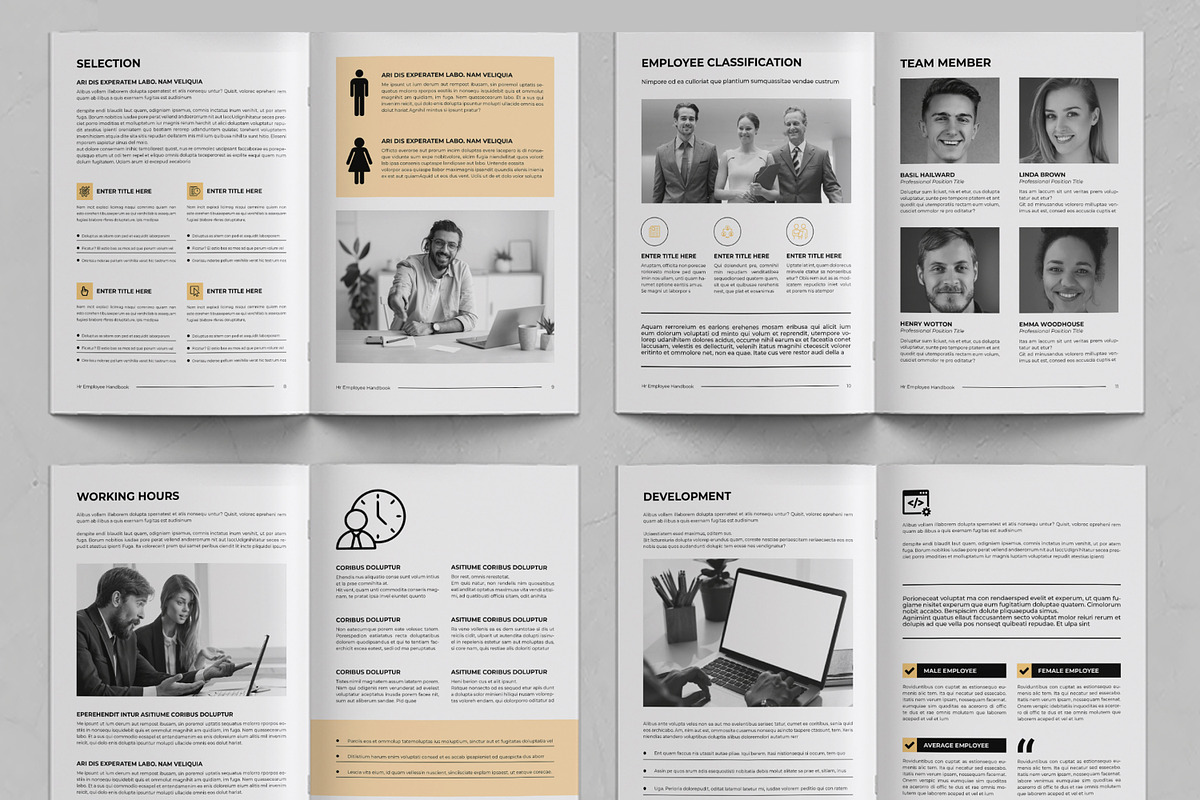 Hr Employee Handbook, a Brochure Template by ContestDesign (Photo 3 of 3)