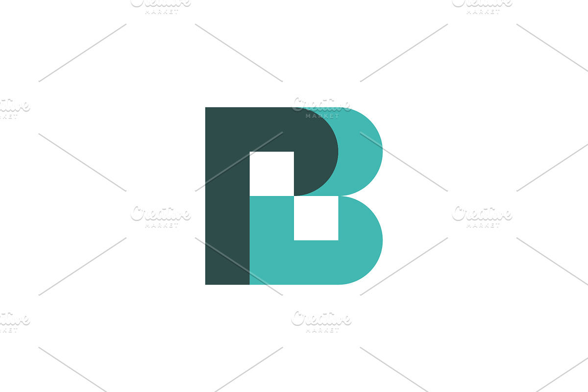 initial PB pixel logo, a Branding & Logo Template by Rasagama Studio