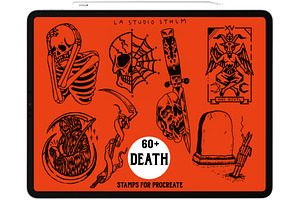 Death - Tattoo Flash Stamp Set