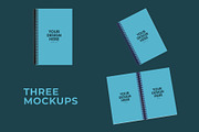 6x9 Spiral Bound Notebook Mockup, a Print Template by IFBdesign (Thumbnail 6 of 7)