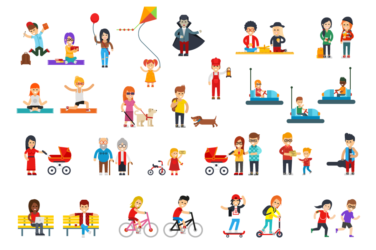 Park elements for map, flat vector, an Object Graphic by Bezvershenko (Photo 8 of 8)