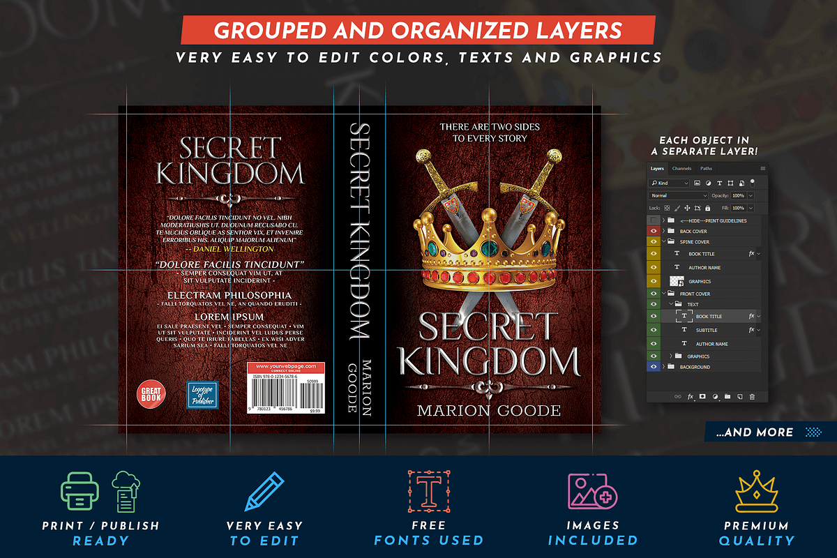 Book Cover Template 67, a Templates & Theme by Digital Goods (Photo 3 of 11)