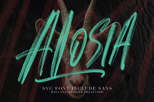 Alosia SVG Brush Font Free Sans