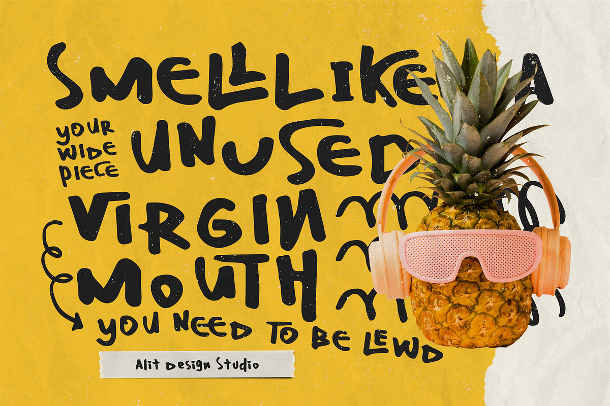 Pineapple Shadow Typeface, a Handwritten Font by alit design (Photo 2 of 15)
