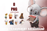Cute animals Clipart ART, an Animal Illustration by sheincar (Thumbnail 1 of 2)