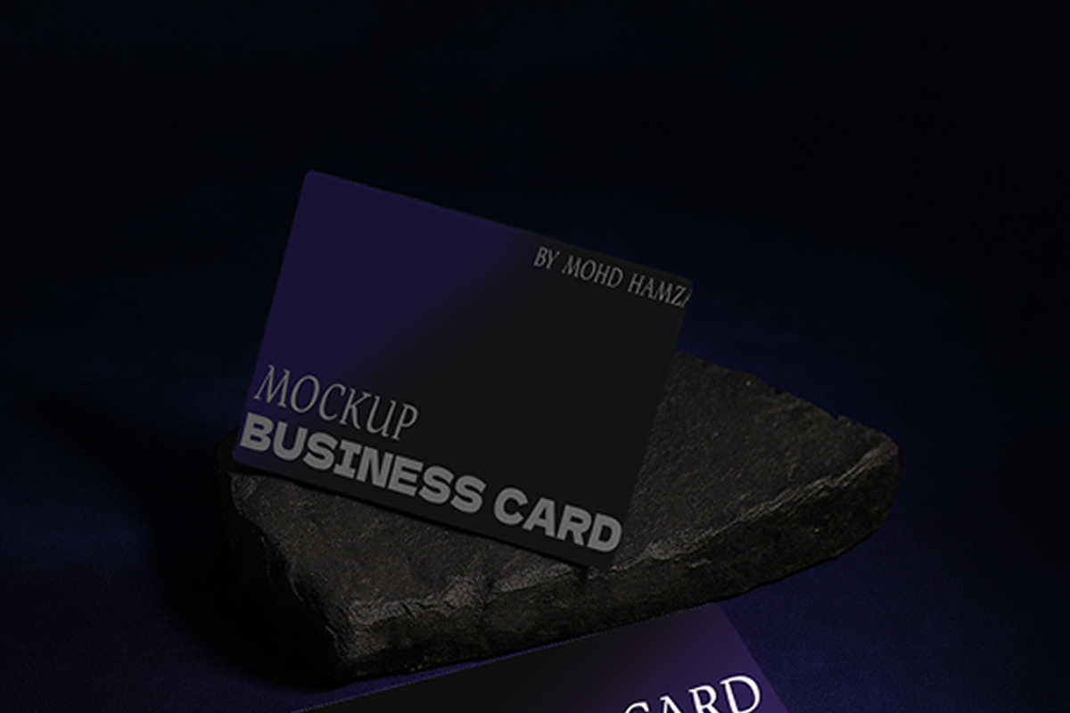 Dark Premium Business Card Mockup, an Advertising Mockup by MD.HAMZA.DESIGNS (Photo 3 of 5)
