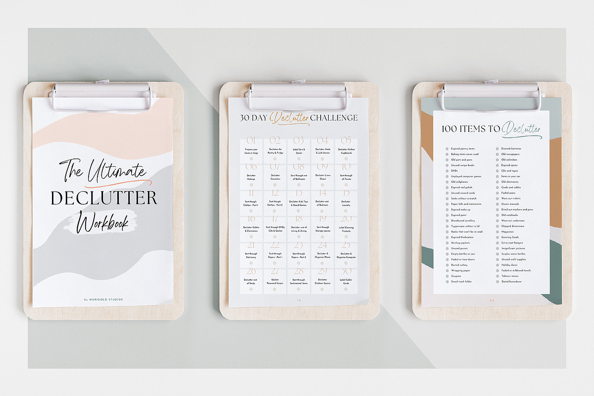 The Ultimate Declutter Workbook, a Magazine Template by Marigold Studios (Photo 5 of 13)