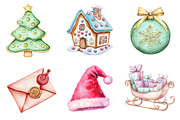 Pastel Christmas Sublimation Clipart, an Illustration by Dream Creation (Thumbnail 4 of 6)