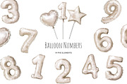 Watercolor Beige balloon numbers set, an Object Illustration by Art and Funny (Thumbnail 1 of 4)