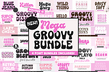 MEGA GROOVY RETRO FONT BUNDLE