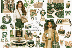 St Patricks Day Clipart, a Person Illustration by GlamArtZhanna