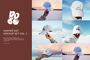 Winter Hat Mockup Set - Vol 1, a Hat Mockup by DOBE Studio (Thumbnail 1 of 4)