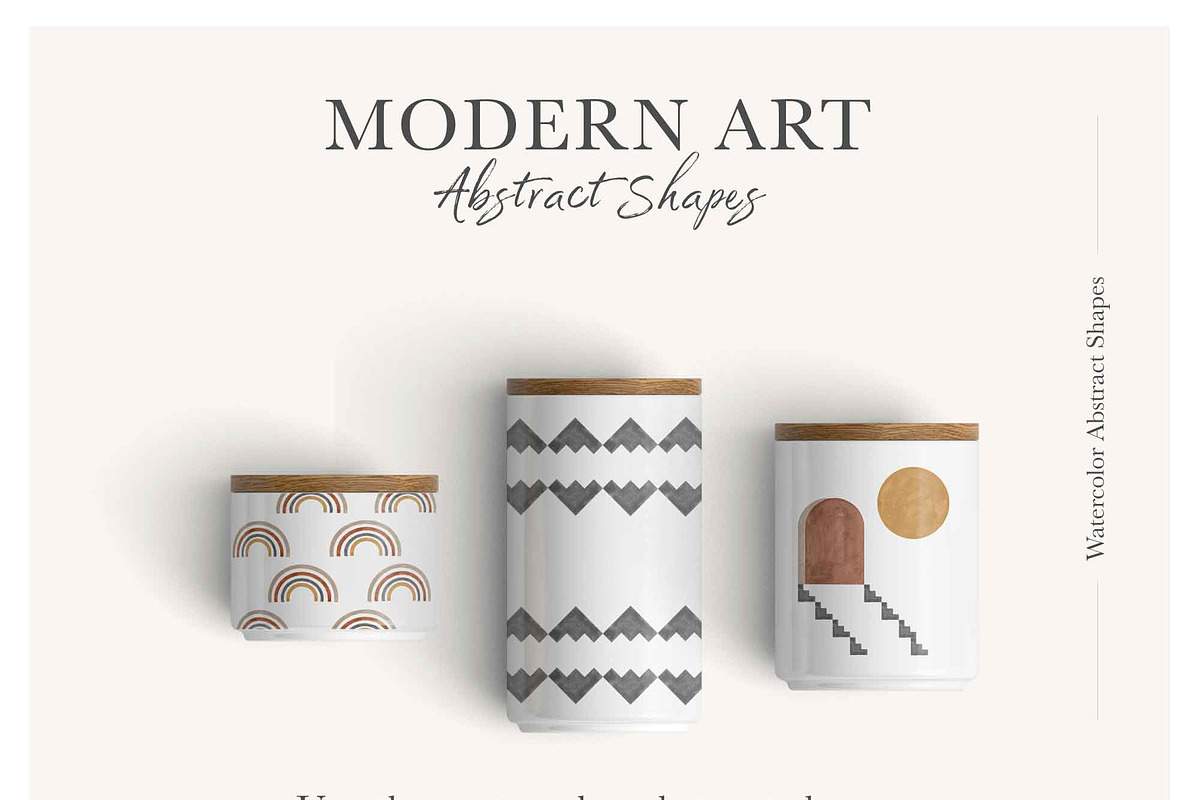 Watercolor Abstract Geometric Shapes, an Illustration by Momo Studio (Photo 4 of 6)