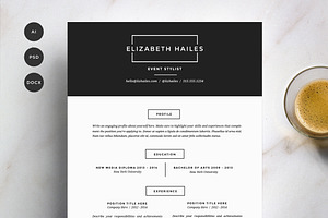 Resume Template 4 Pack | CV Template