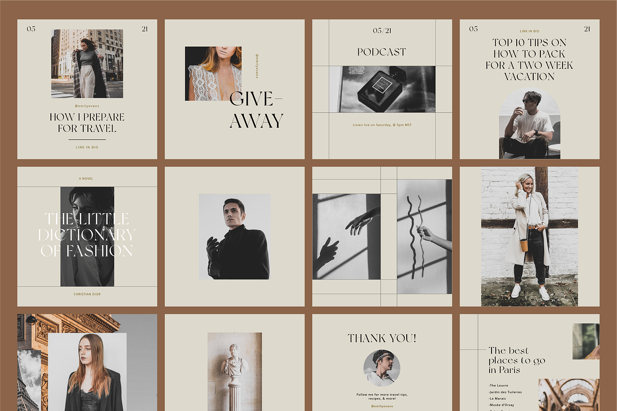 Paris - 35 Instagram Feed Posts, a Social Media Template by TheFisherCreative (Photo 4 of 12)