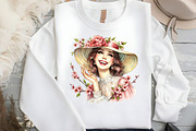 Spring Pin Up Girl Clipart, an Illustration by DreamCafeArt (Thumbnail 4 of 6)