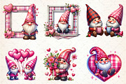 Pink Valentine Gnome in Love Bundle, an Illustration by CreationArt (Thumbnail 2 of 5)