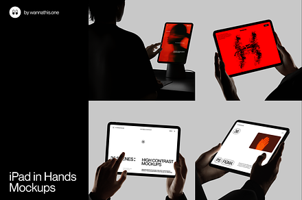 iPad in Hands Mockups, an iPad Mockup by Wannathis.one