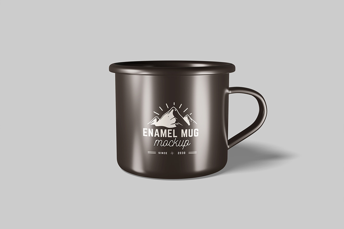 Enamel mug mockup, a Mockup by DxSLEX (Photo 2 of 5)