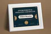 Green Vintage Design Certificate, a Print Template by graphicook (Thumbnail 2 of 3)