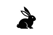 Cute Rabbit Silhouette Vector Bundle, an Illustration by yasushie (Thumbnail 13 of 51)