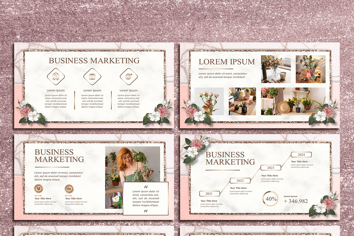 Beauty Rose Powerpoint Template, a Presentation Template by SKY CREATION (Photo 4 of 6)