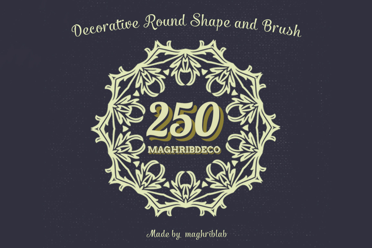 250 Decorative Round Shape and Brush