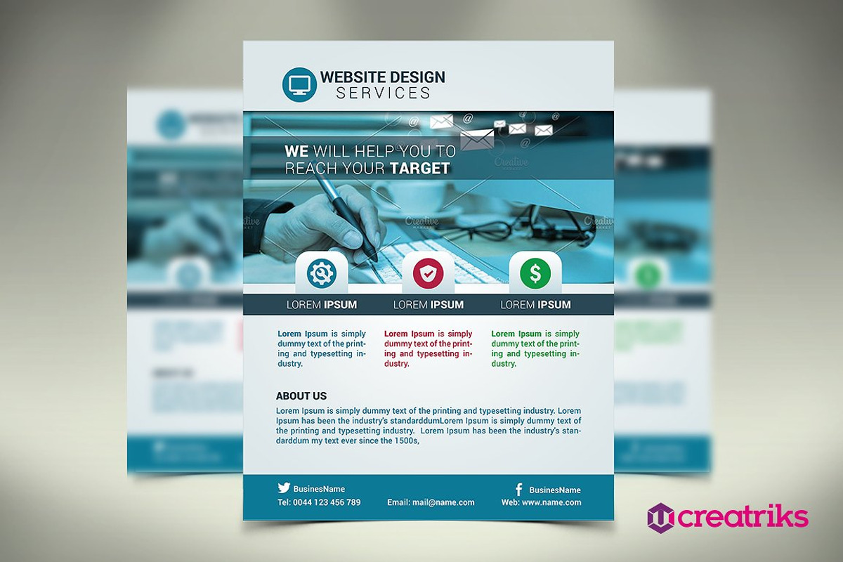 MultiPurpose Flyers - 6 Templates, a Flyer Template by Creatricks (Photo 7 of 7)